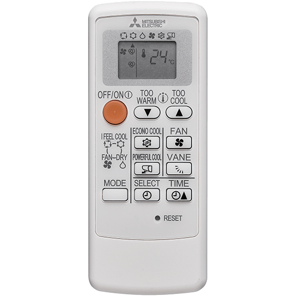 mitsubishi mini split remote control