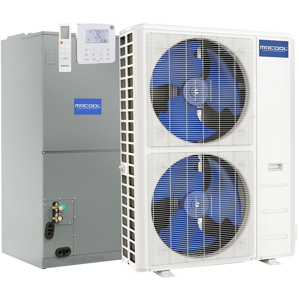 MrCool 3 Ton 36,000 BTU Hyper Heat Central Ducted Heat Pump Split System - 50 Ft Line Set & 15kW Heat