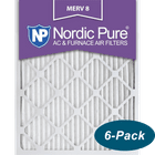 Nordic Pure MERV 8 1-in. Pleated Furnace Filters (6 Pack) - 16x20x1