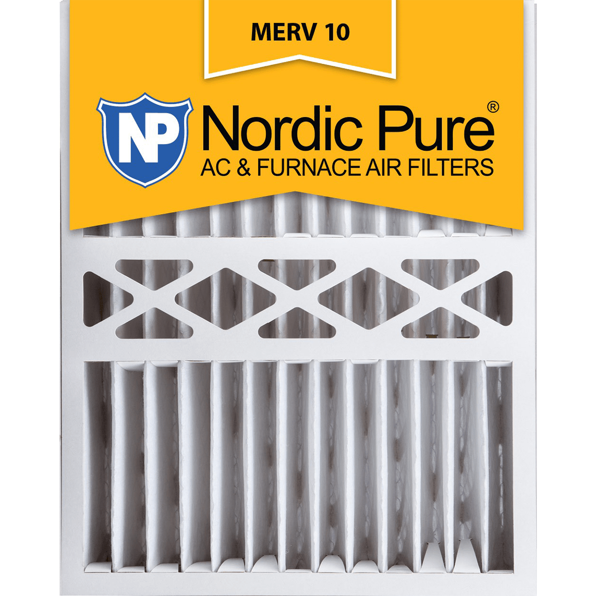 Nordic Pure MERV 10 Pleated Furnace Filter 16x20x5 (16x20X5HM10-1)