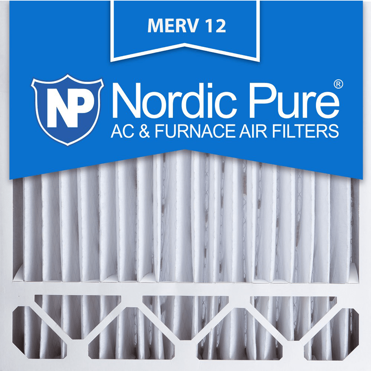 Nordic Pure MERV 12 Pleated Furnace Filter 20x20x5 (20x20x5HM12-1)
