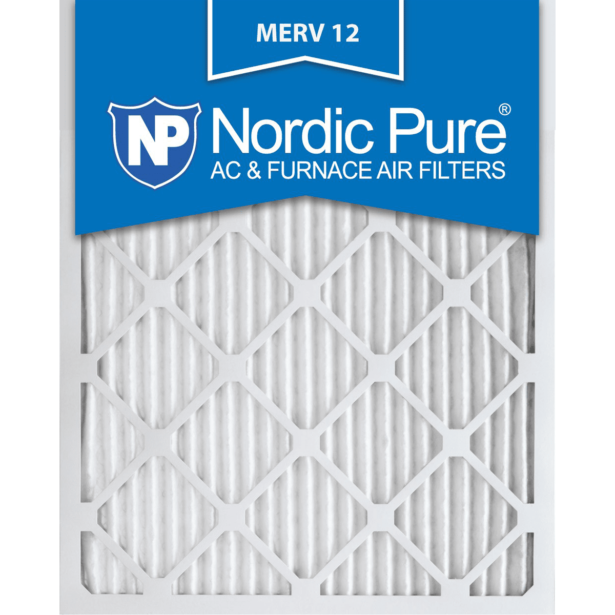 Nordic Pure MERV 12 Pleated Furnace Filter 20x25x1 6-Pack (20x25x1M12-6)