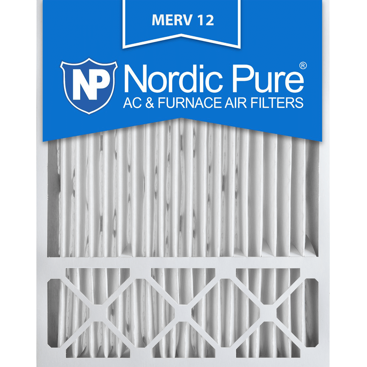 Nordic Pure MERV 12 Pleated Furnace Filter 20x25x5 (20x25x5HM12-1)
