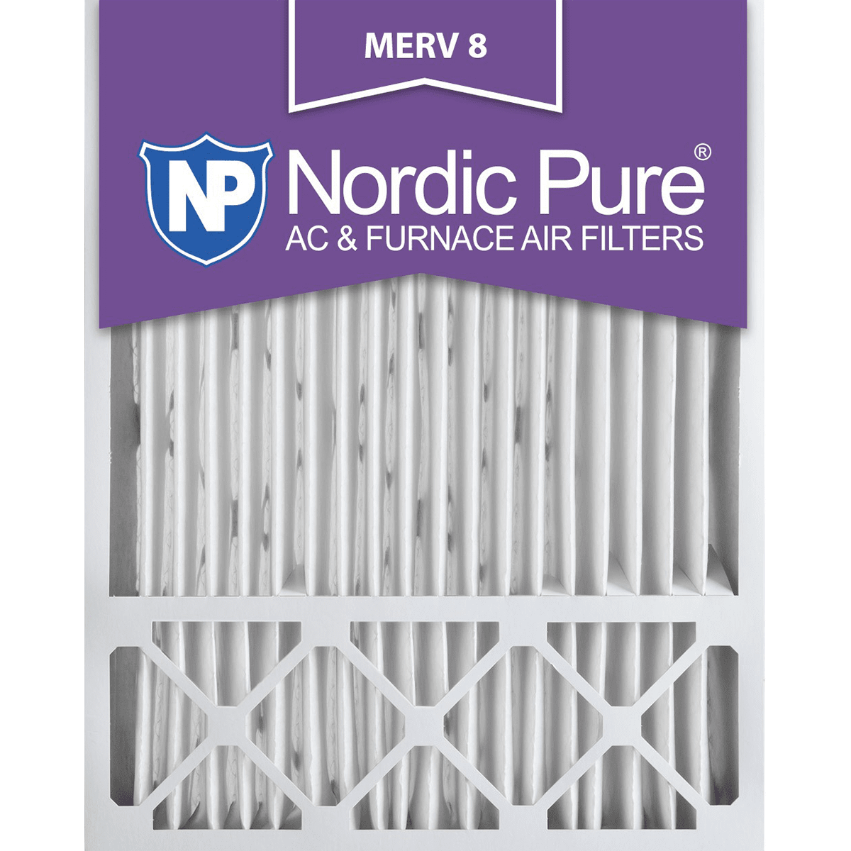 Nordic Pure MERV 8 Pleated Furnace Filter 20x25x5 (20x25x5HM8-1)