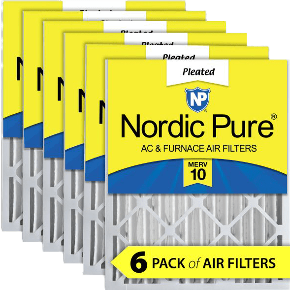 Nordic Pure MERV 10 4-in. Pleated Furnace Filters - 20x20x4 6-Pack