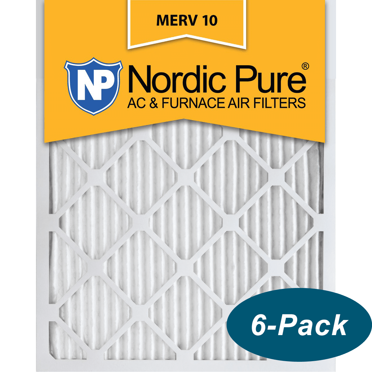 Nordic Pure 24x24x1 MPR 1000 Pleated Micro Allergen Replacement AC Furnace Air Filters 2 Pack 