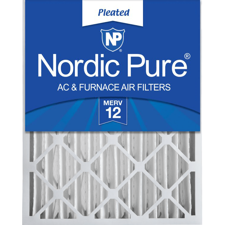 Nordic Pure MERV 12 4-in. Pleated Furnace Filters - 16x25x4 1-Pack