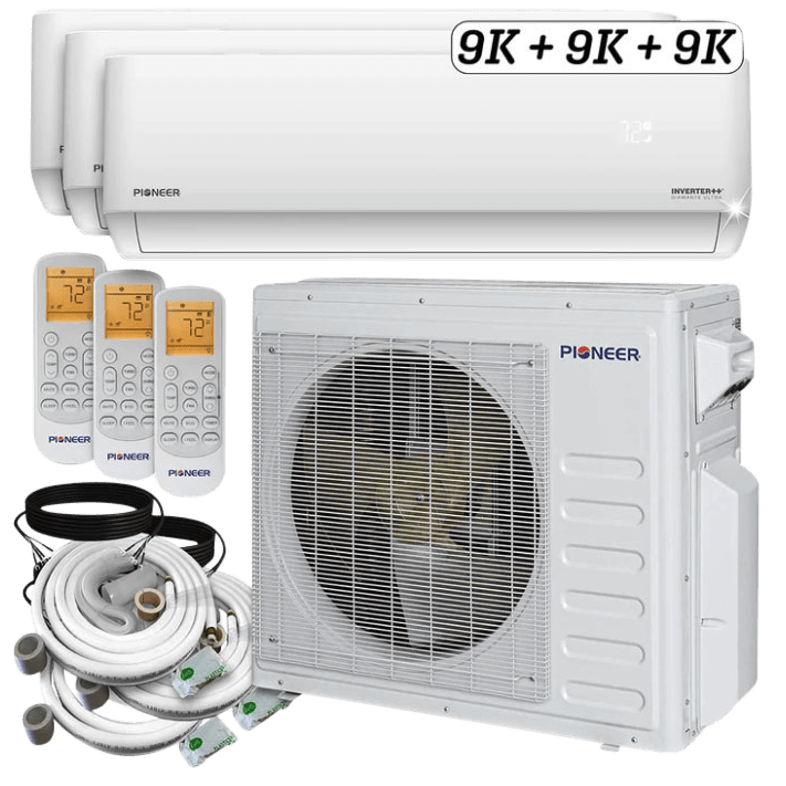 Pioneer Diamante Ultra 27,000 BTU TriZone Mini Split Heat Pump Sylvane