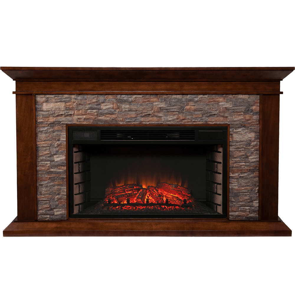 Southern Enterprises (SEI) Canyon Heights Simulated Stone Electric Fireplace