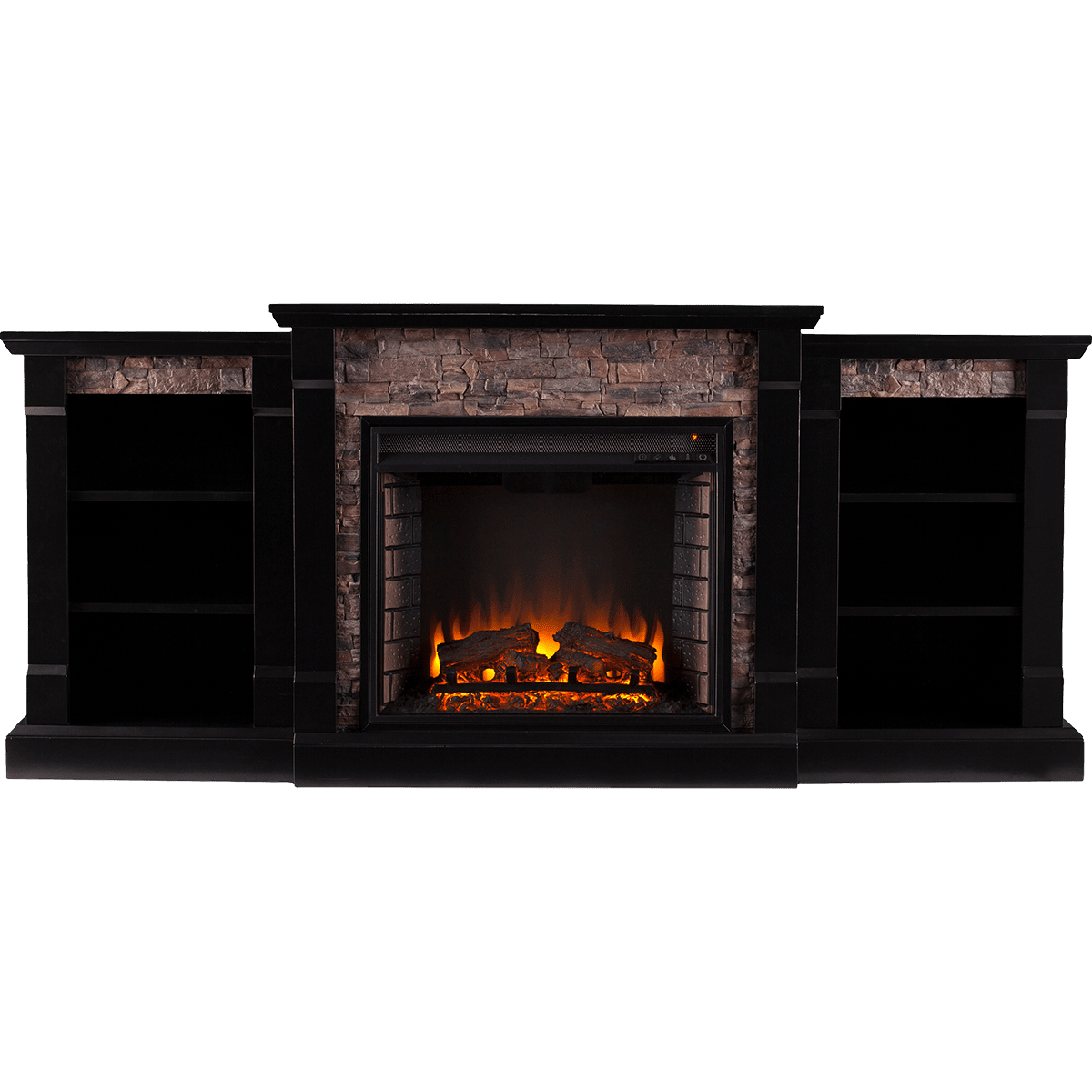 Southern Enterprises Gallatin Faux Stone Fireplace - Front - Primary View
