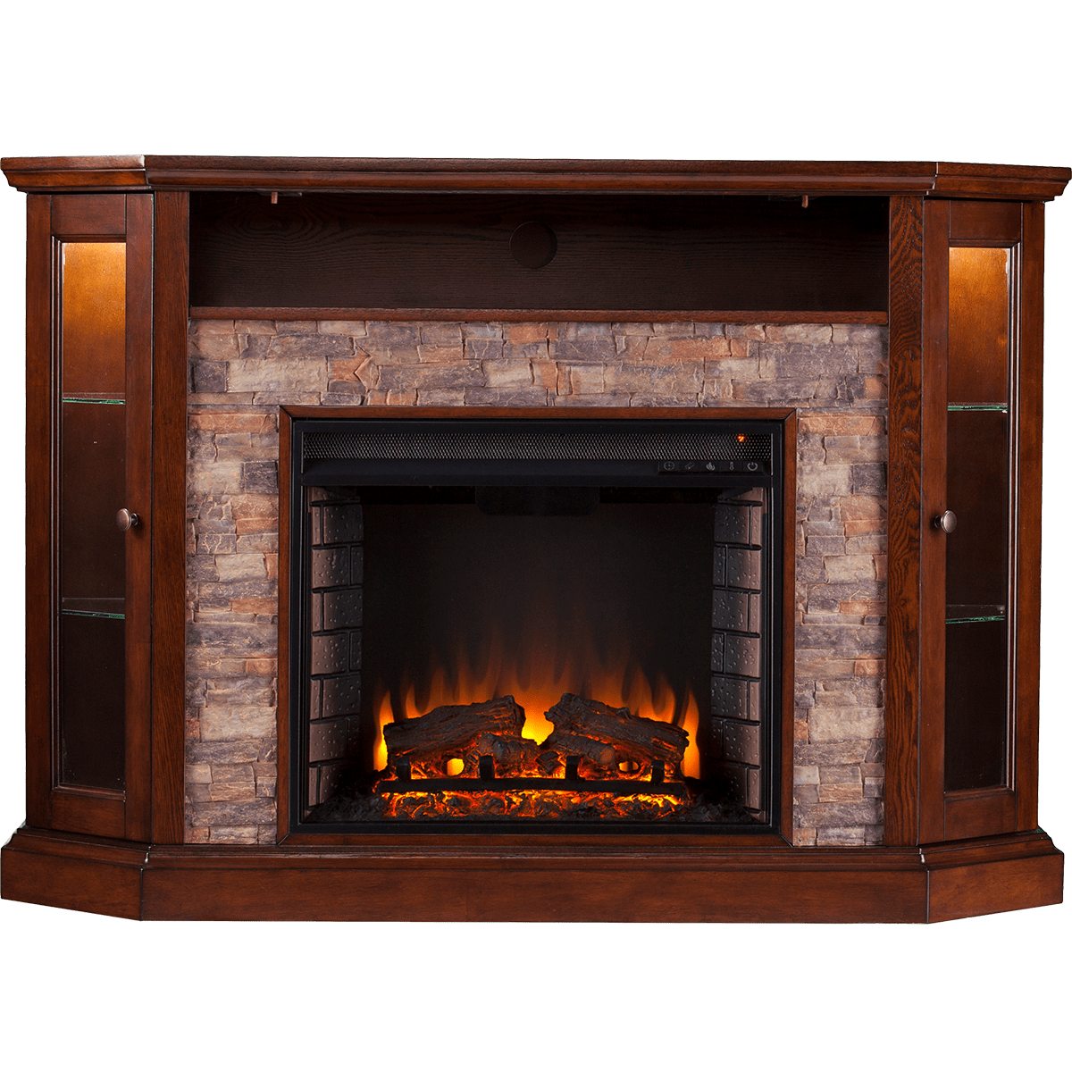 Southern Enterprises Hapsford Color Changing Fireplace, Media