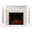 Southern Enterprises Redden Corner Convertible Electric Media Fireplace - White Front - view 1