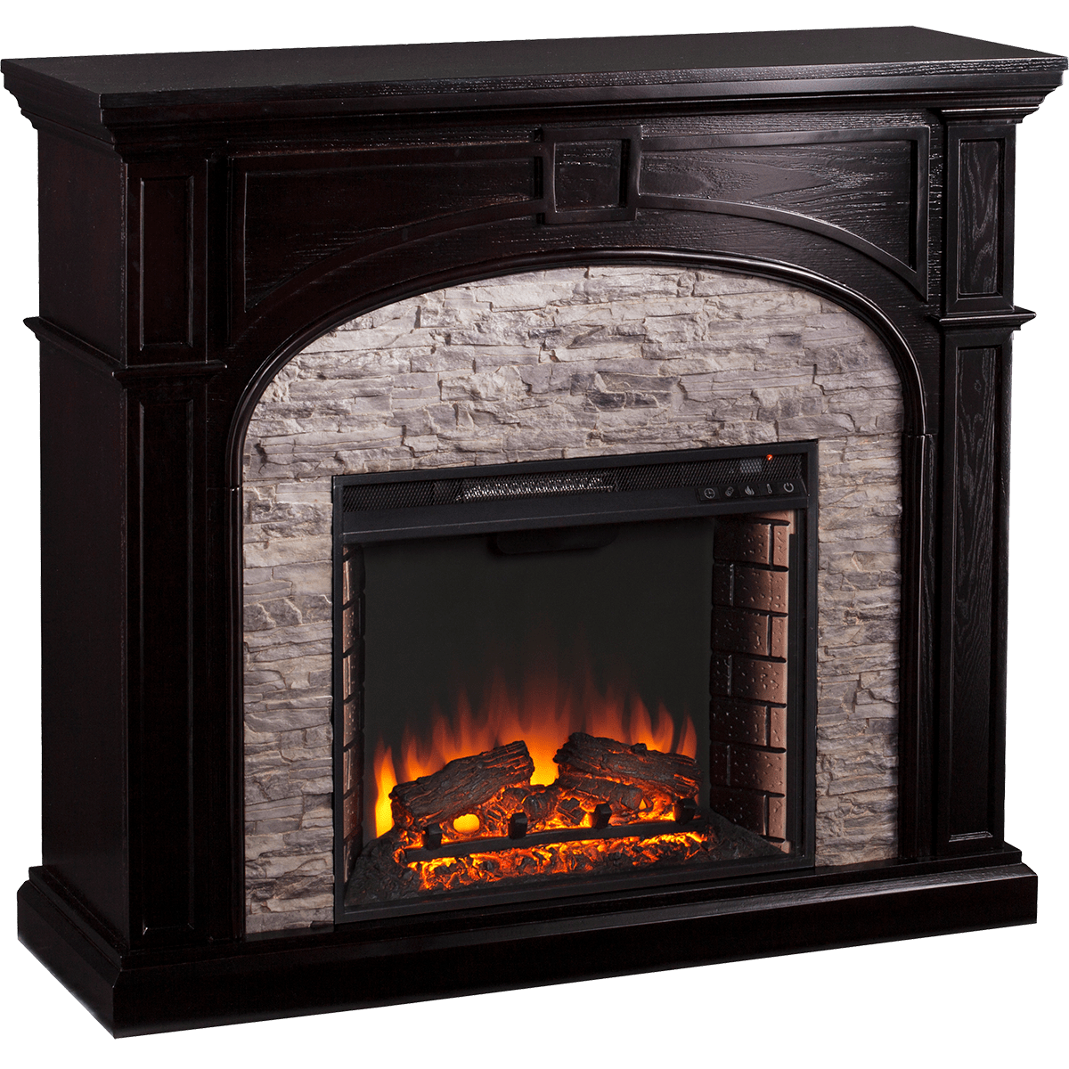 Southern Enterprises Tanaya Stacked Stone Effect Electric Fireplace