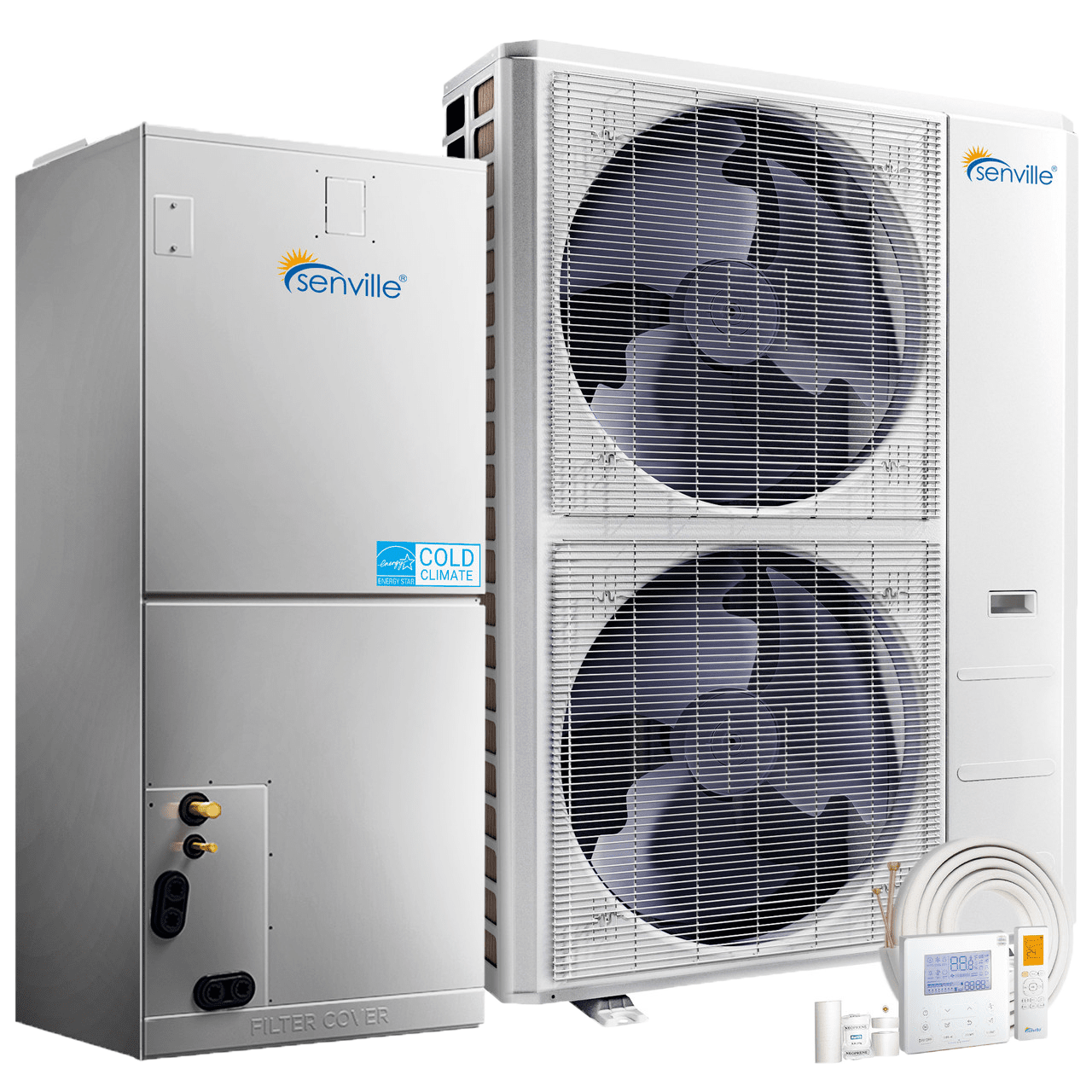 Senville 60,000 BTU Central Air Conditioner Inverter Heat Pump System With 20 KW Auxiliary Heat