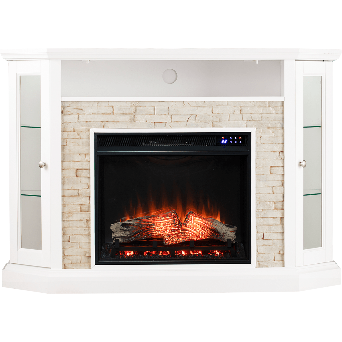 Southern Enterprises Redden Enhanced Electric Fireplace-White
