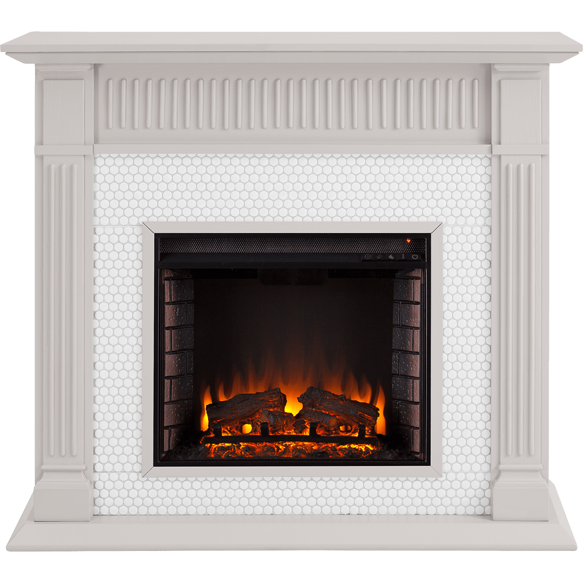 Southern Enterprises Chessing Penny Tiled Electric Fireplace | Sylvane