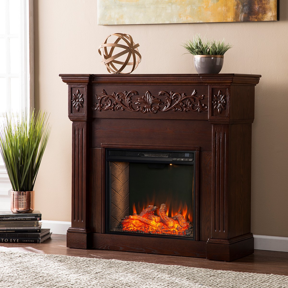 Southern Enterprises Calvert Electric Fireplace