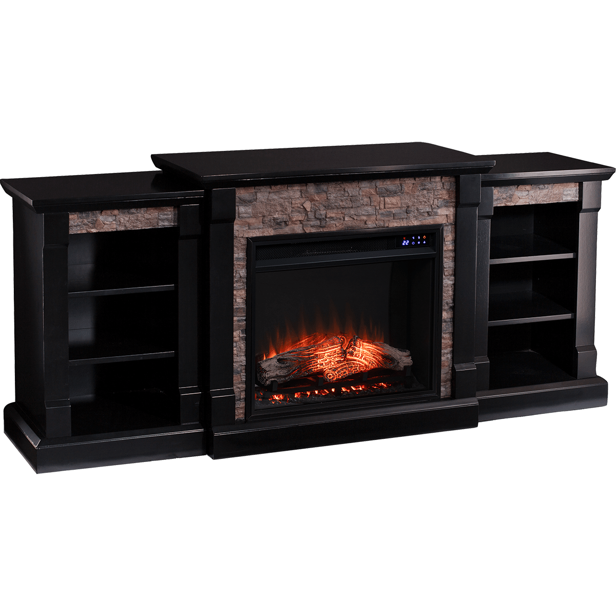 Southern Enterprises Gallatin Faux Stone Electric Fireplace