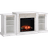 Southern Enterprises Gallatin Faux Stone Fireplace - Enhanced White Angle View - view 2