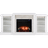 Southern Enterprises Gallatin Faux Stone Fireplace - Enhanced White - view 1
