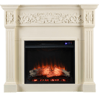Southern Enterprises Calvert Electric Fireplace - Ivory with Enhanced Firebox