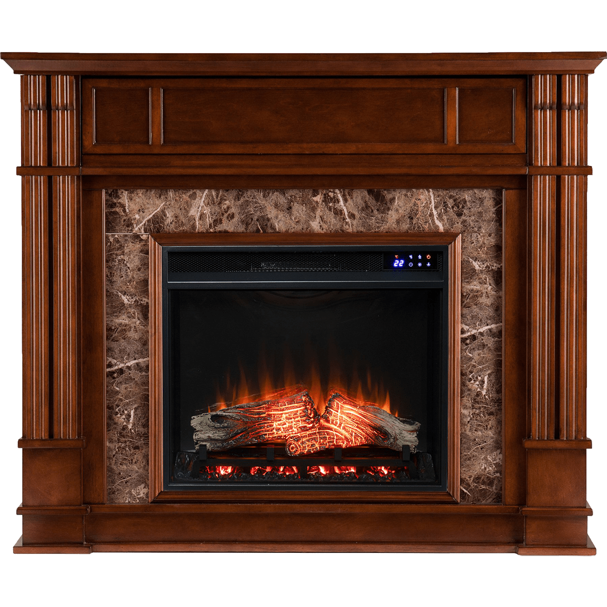 Southern Enterprises Highgate Faux Carrara Electric Media Console