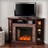 Southern Enterprises Redden Smart Alexa-Enabled Corner Convertible Electric Media Fireplace - Espresso in Living Room - view 12