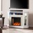 Southern Enterprises Redden Smart Alexa-Enabled Corner Convertible Electric Media Fireplace - White in Family Room - view 6