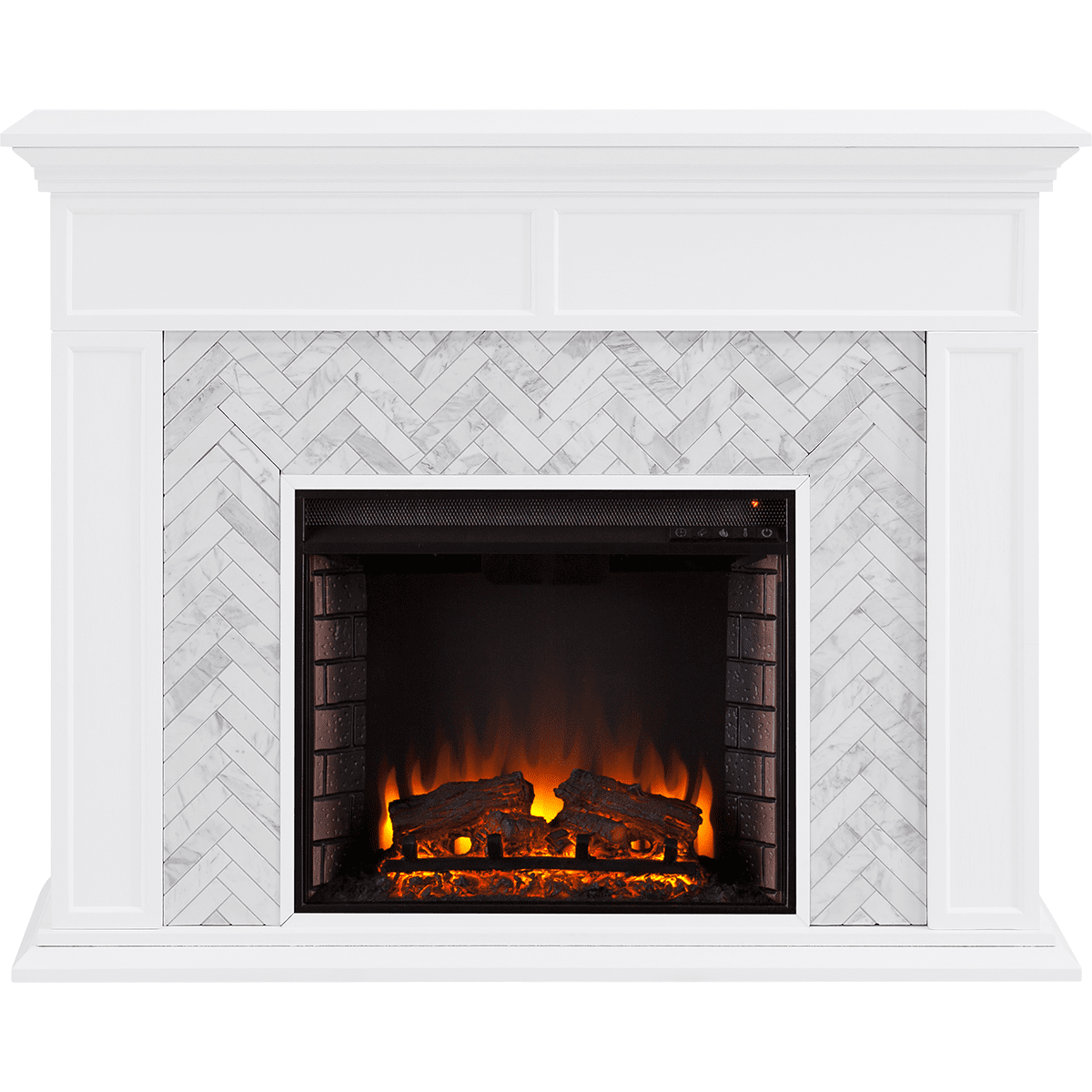 Southern Enterprises Torlington Marble Tiled Electric Fireplace