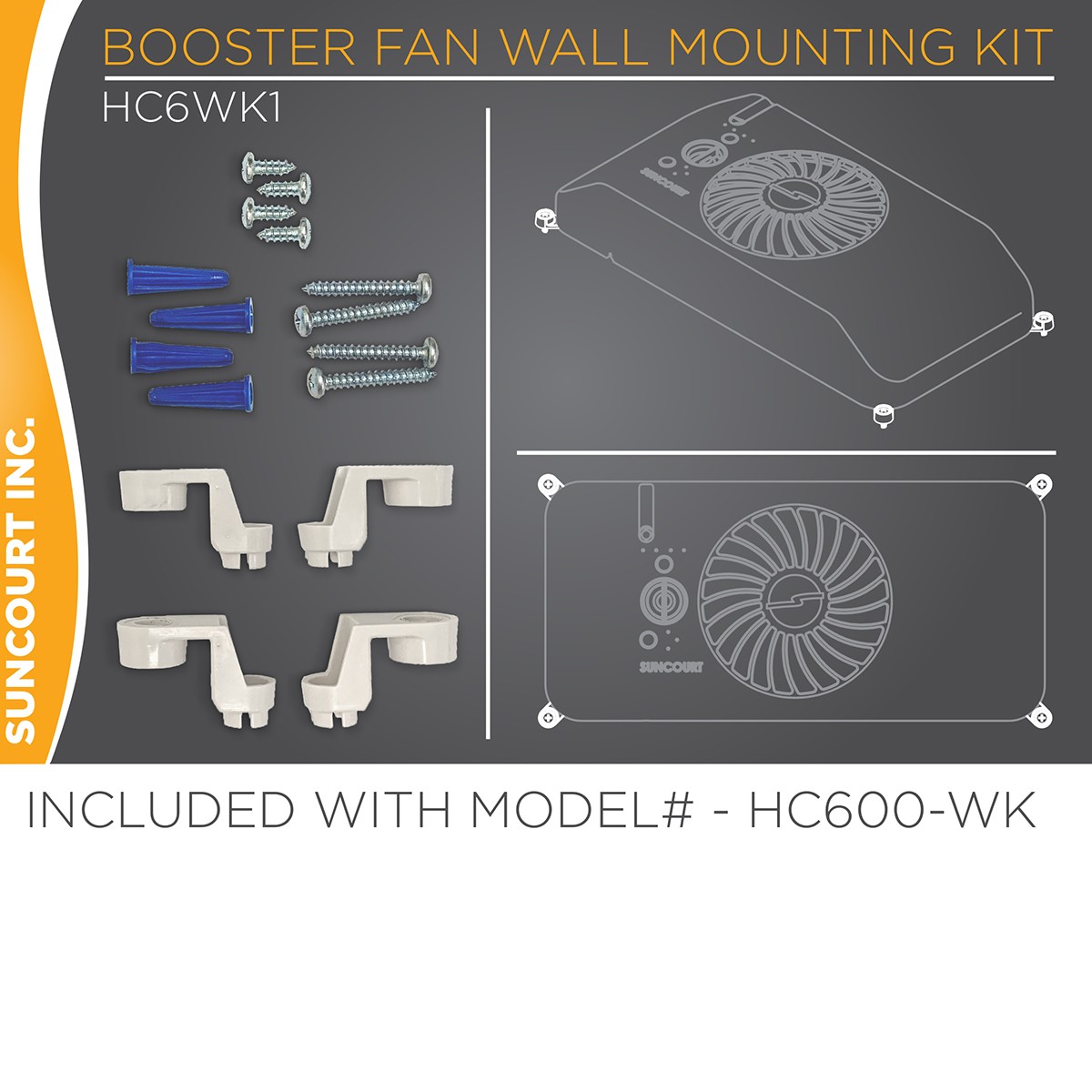 Suncourt Equalizer EZ8 Smart Register Booster w/ Wall Mount Kit