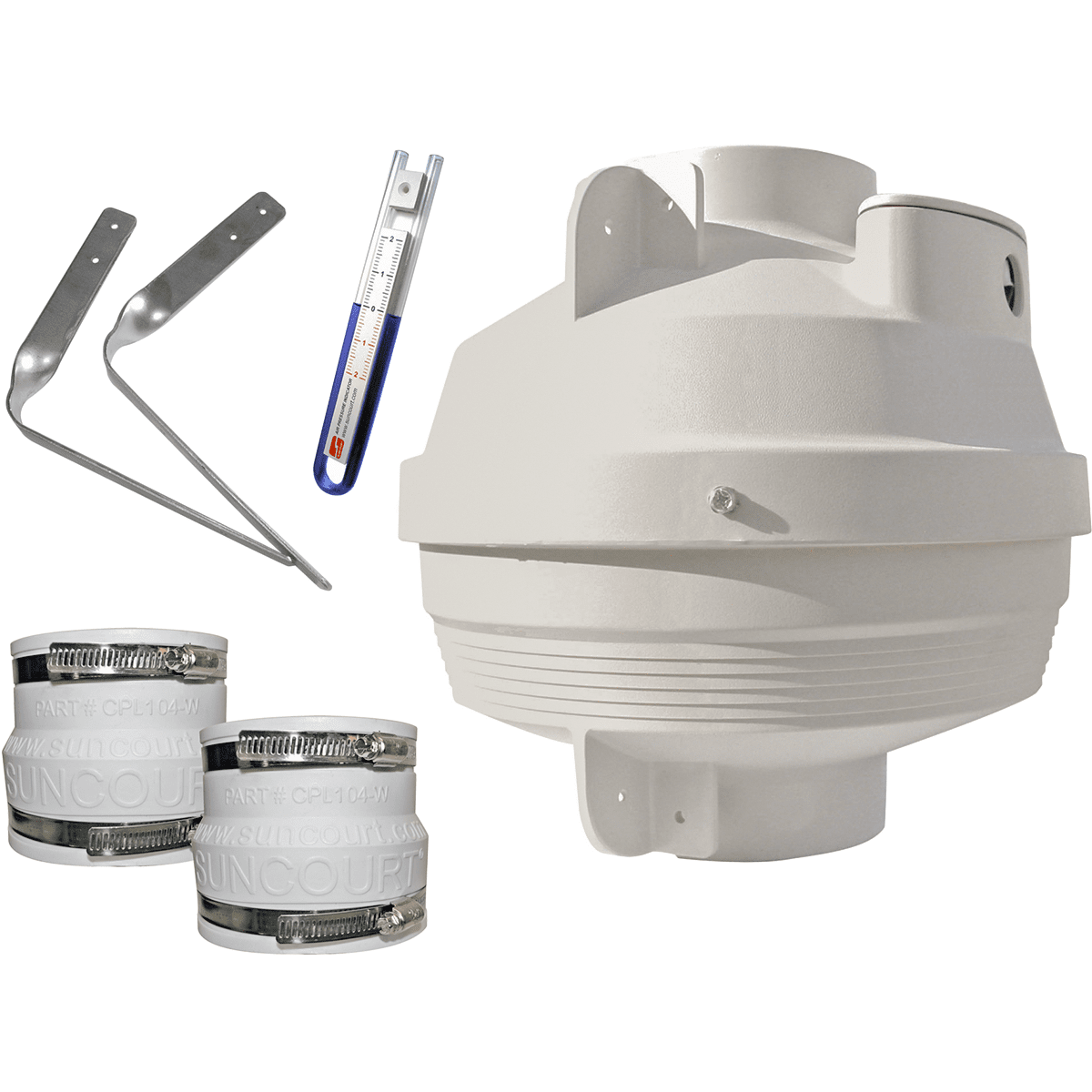 Suncourt Radon Fan Mitigation Kit - 4"" Diameter Couplers
