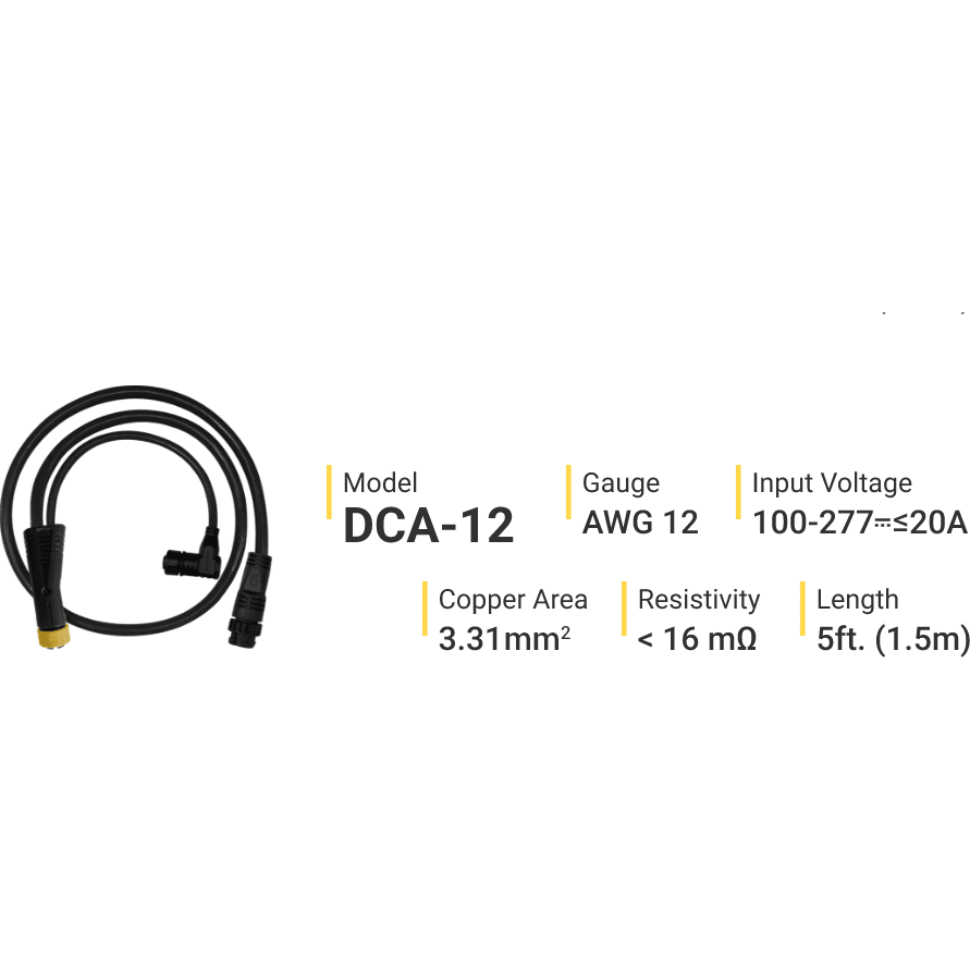 ThinkGrow Daisy Chain Power Cord - 5'x20A (DCA-12)