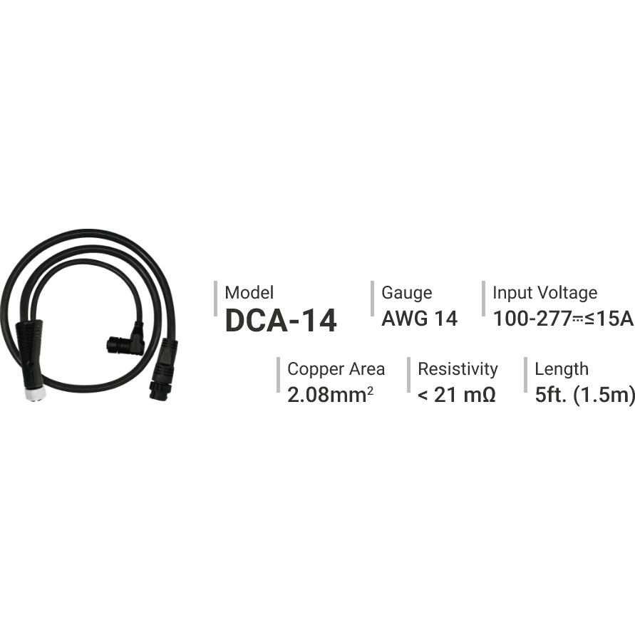 ThinkGrow Daisy Chain Power Cord - 5'x15A (DCA-14)