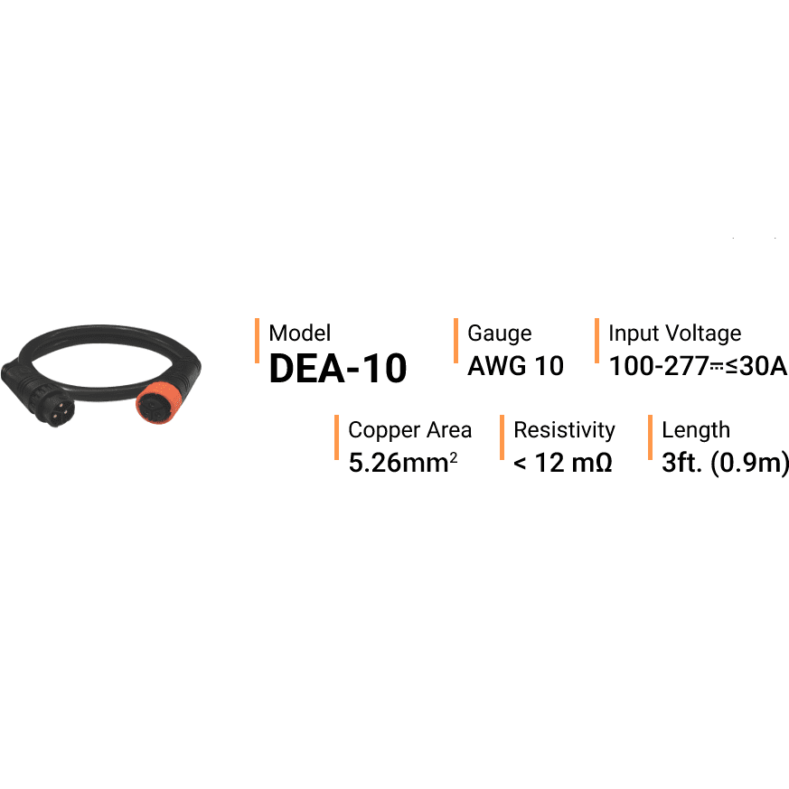 ThinkGrow Extension Power Cord - 3'x30A (DEA-10)