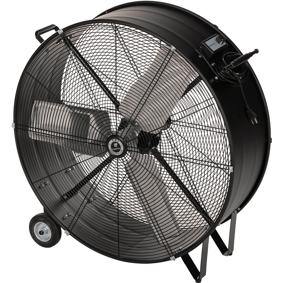 TPI CPB 2-Speed Direct Drive Commercial Portable Drum Fan - 30-in 1/5 HP Fixed Head
