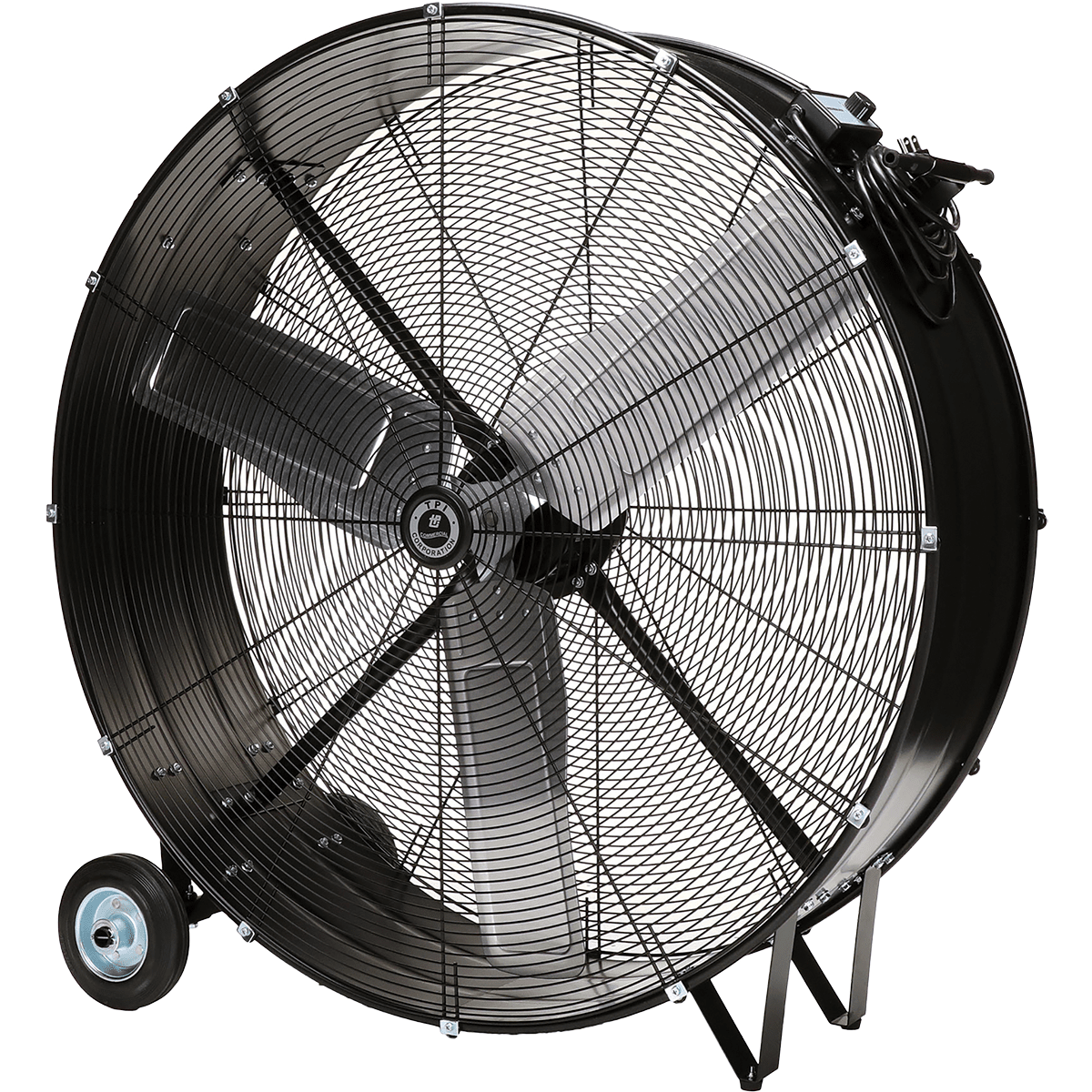 TPI CPB 2-Speed Direct Drive Commercial Portable Drum Fan - 36-In. 1/3 HP Fixed Head