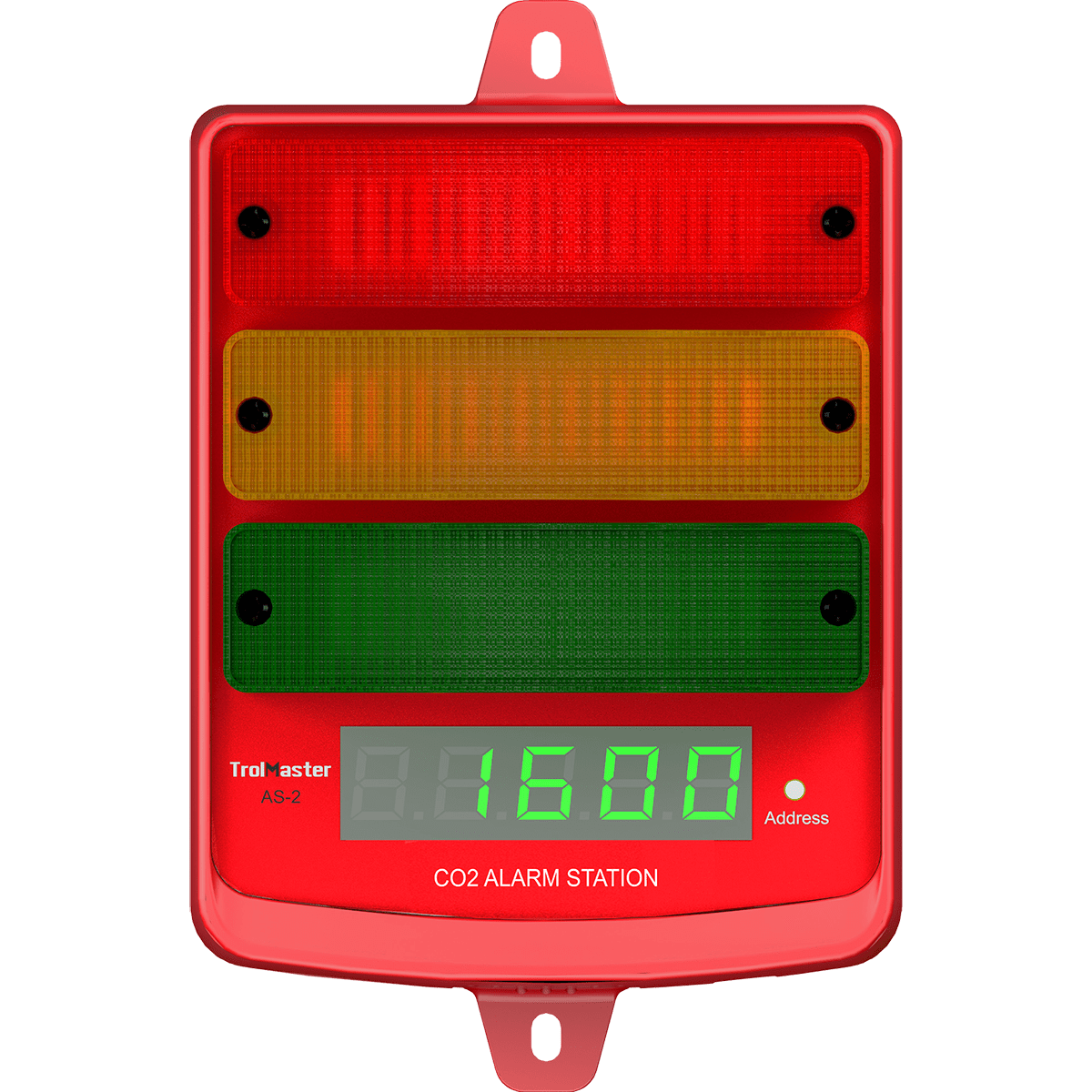 TrolMaster Carbon-X CO2 Alarm Station -Audio/Visual + LED Indicator - Main - Primary View