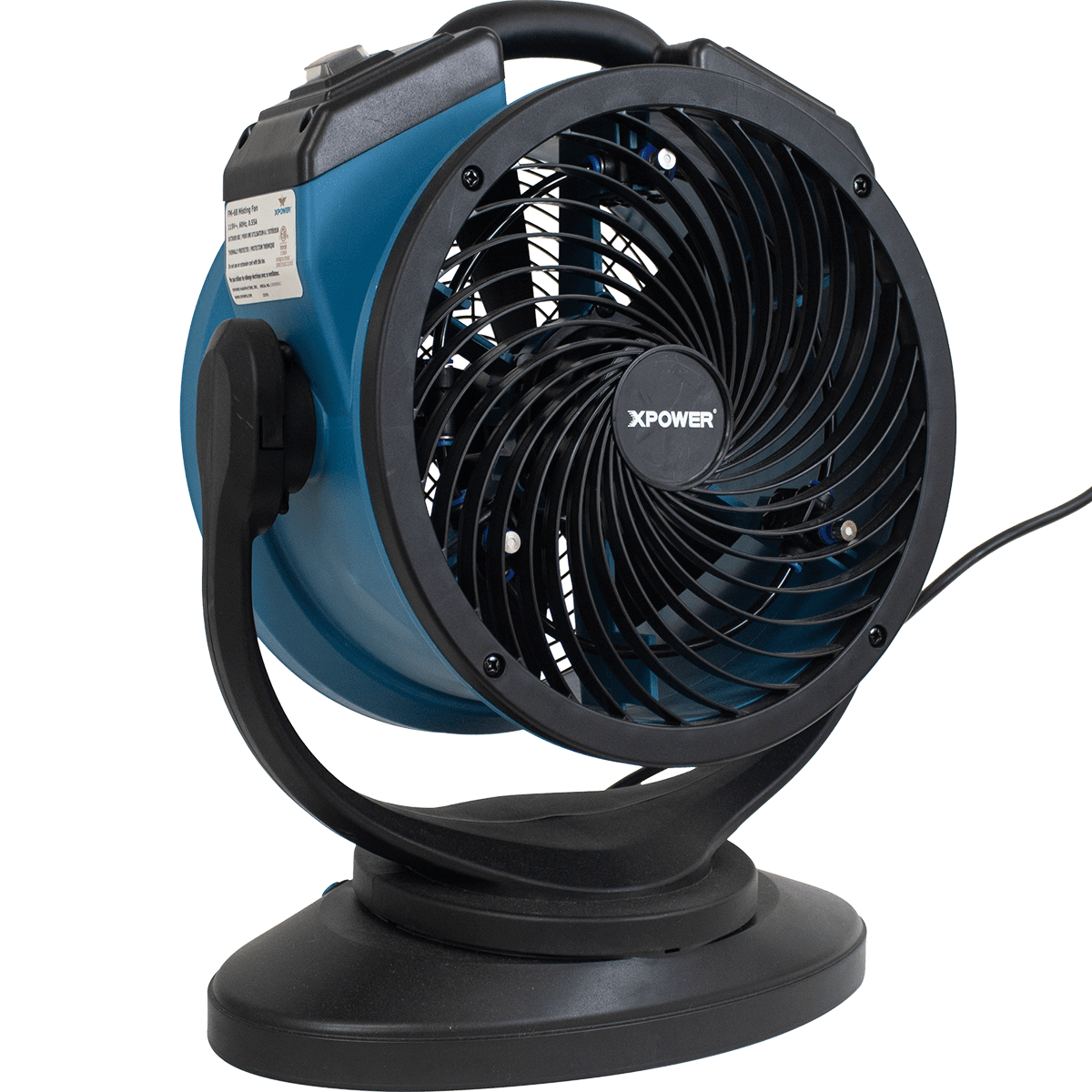 XPOWER FM-68 1000 CFM 3-Speed Oscillating Outdoor Misting Fan - Hose Attachment