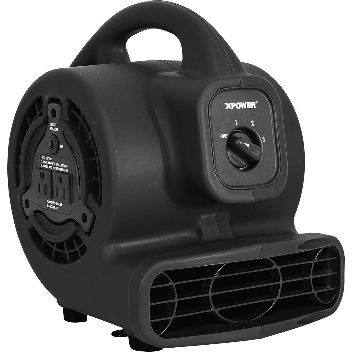 XPOWER 600 CFM Mini Mighty Air Mover - Black