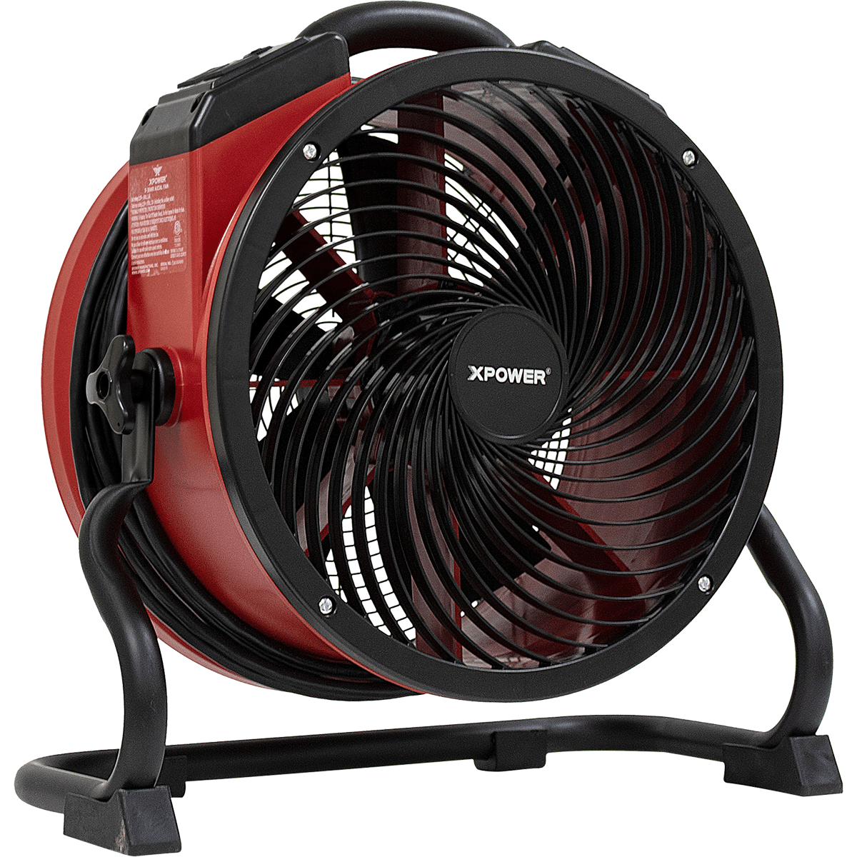 XPOWER 2100 CFM X-39AR Professional Sealed Motor Axial Fan - Red