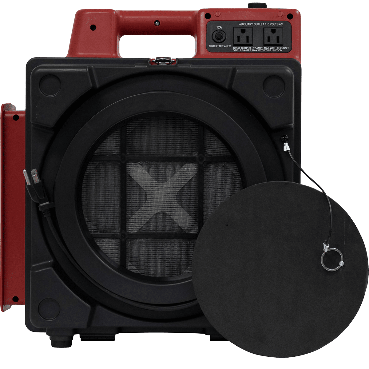 XPOWER X2480A Professional 3Stage Mini HEPA Air Scrubber Red