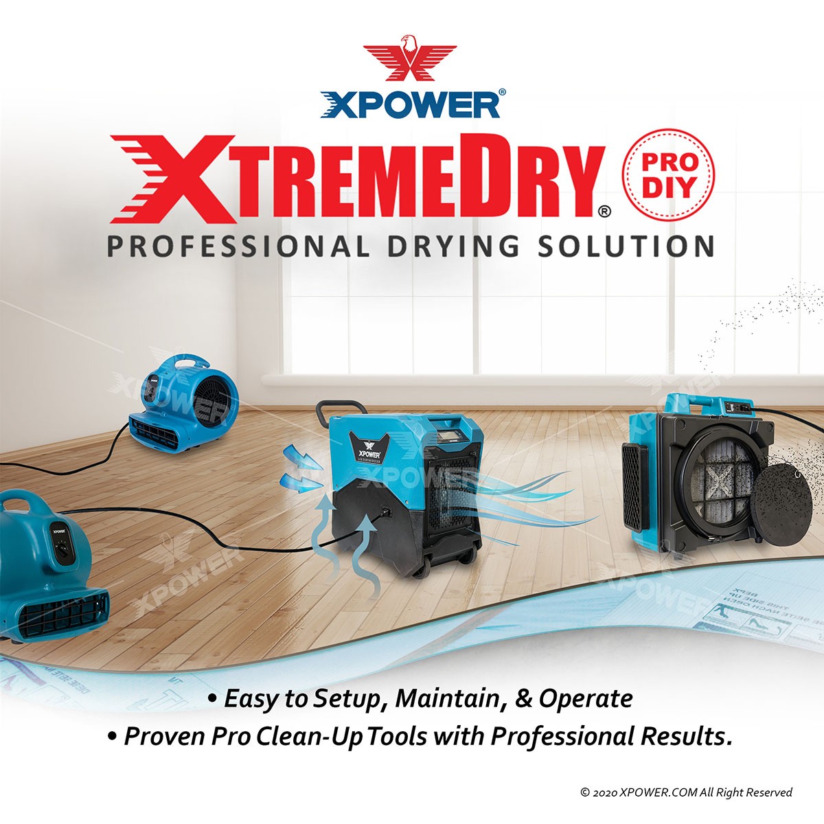 XPOWER XtremeDry Pro-DIY Restoration TOTAL Clean-Up Tool Kit